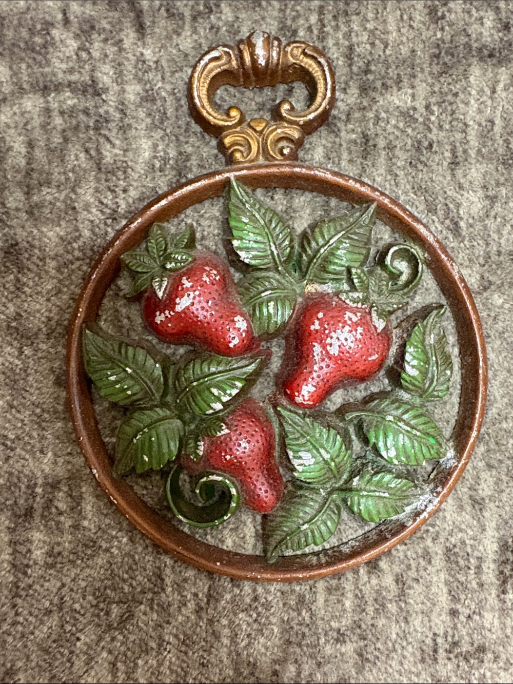 Vintage Sexton 1975 Cast Aluminum Strawberries